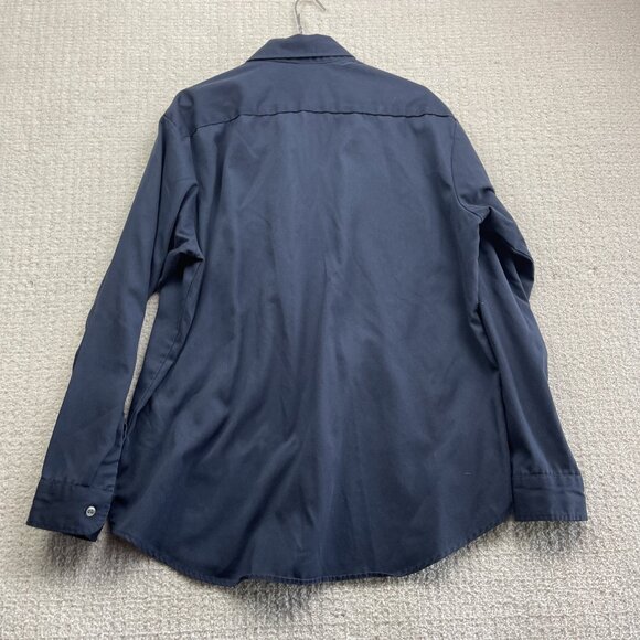 Vintage Air Transat Canada Employee Button Up Shirt Uniform Men Sz L Navy Blue * - Picture 15 of 16